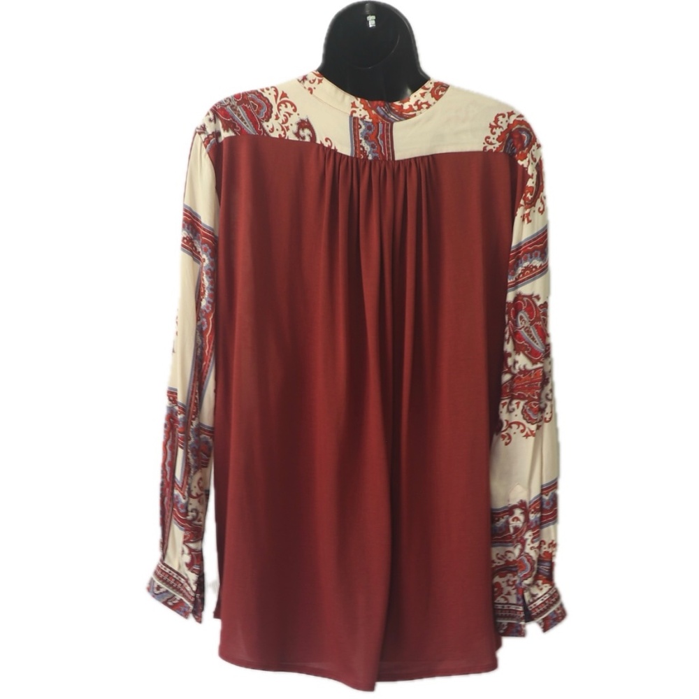 Patterned Mixed Media Top (Tiny For Anthropologie) - image 2